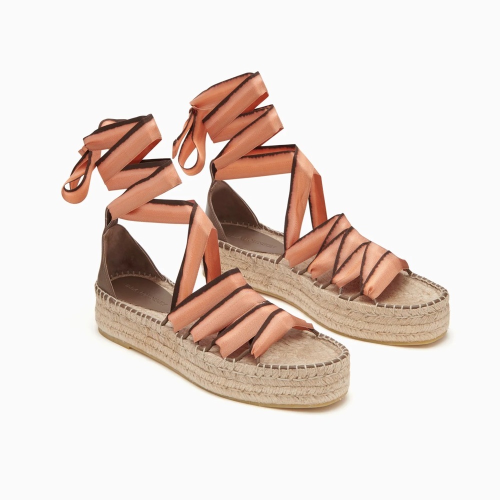 ULLA JOHNSON Maya Ribbon Espadrille - Size 40